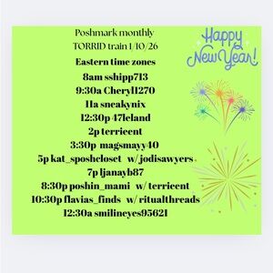 TORRID RAID TRAIN. ALL TORRID show but you can ask sellers about closet items